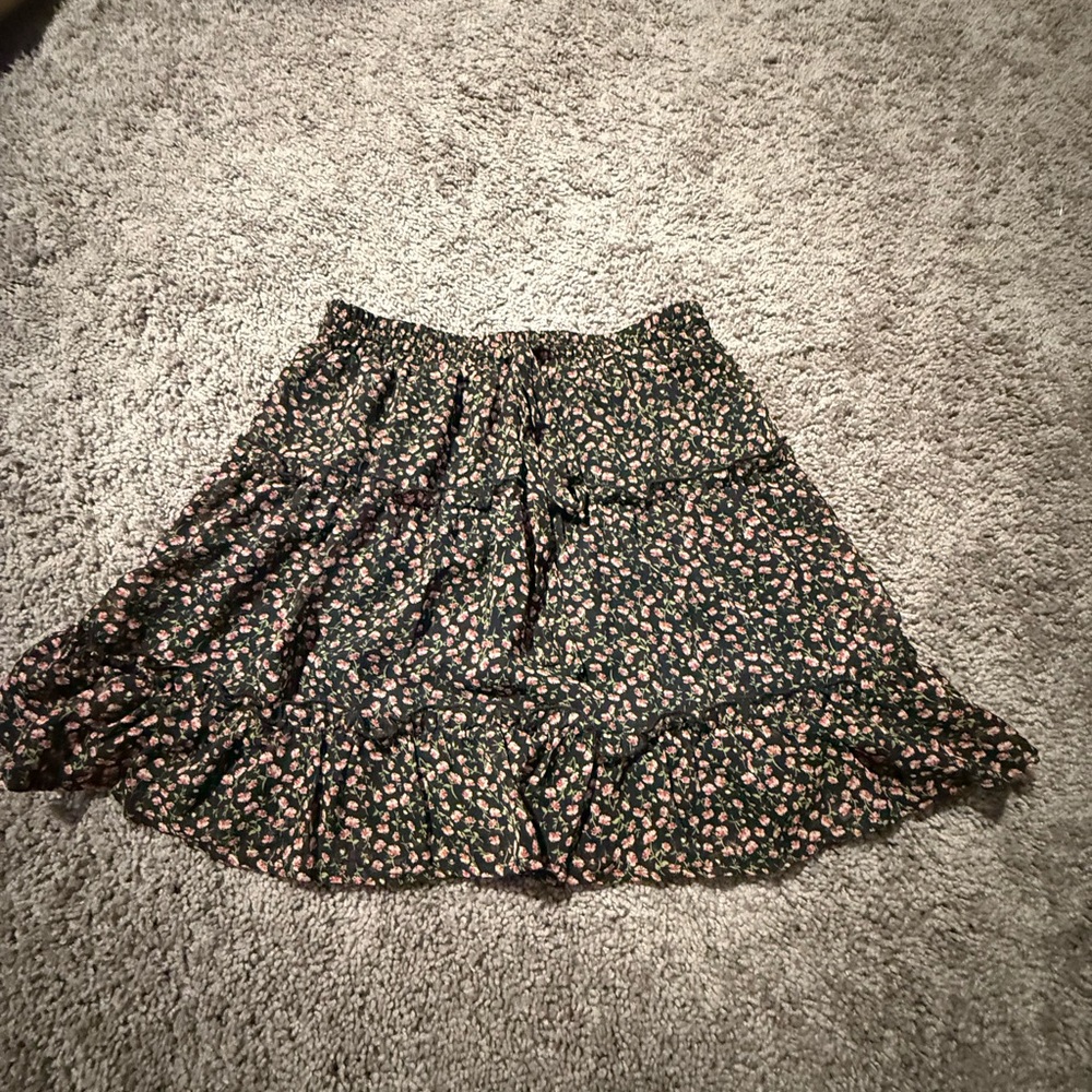 Sienna Sky Black Floral Skater Skirt